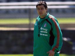 Luis Fernando Tena durante el entrenamiento de hoy con la Selección Sub 22. MEXSPORT  /