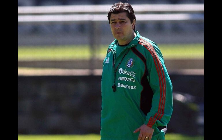 Luis Fernando Tena durante el entrenamiento de hoy con la Selección Sub 22. MEXSPORT  /