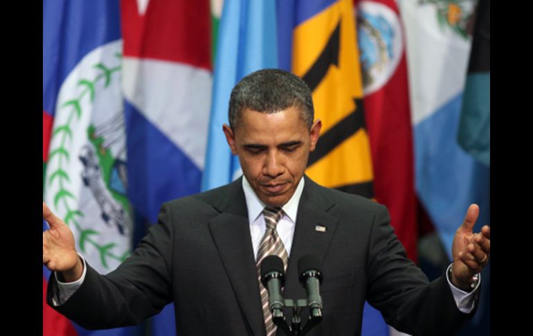 El presidente estadounidense Barack Obama pronuncia su discurso. EFE  /