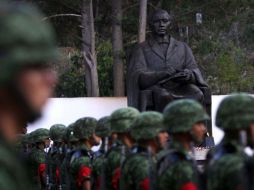 Vista de la ceremonia de Benito Juárez, en Oaxaca. NTX  /