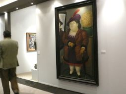 La TEFAF expone más de 30 mil obras, en la fotografía se observa un óleo de Botero expuesto en la edición de este año. EFE  /