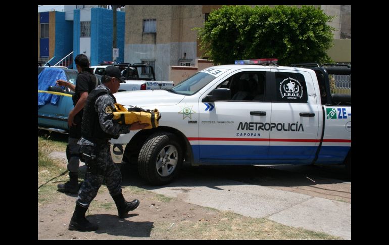 El día de los hechos arribó la Policía de Zapopan al lugar. ARCHIVO  /