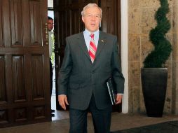 El secretario general de Gobierno Fernando Guzmán Pérez Peláez durante una reunión en Casa Jalisco. E. BARRERA  /