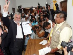 Alejandro Encinas Rodríguez  en  la Comisión Estatal del PRD en Toluca. NTX  /