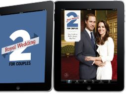 En la imágen se observa la aplicación de 2 For Life Media Inc para iPad que permite compartir consejos de bodas con la pareja. AP  /