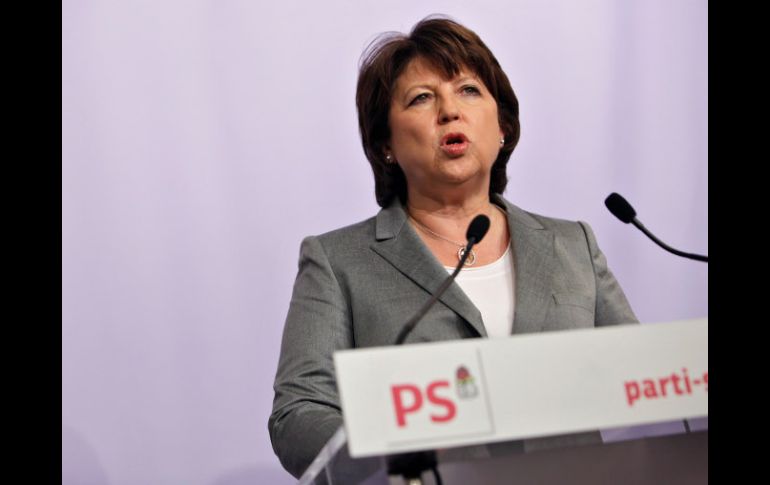 Martine Aubry, líder del Partido Socialista. AP  /