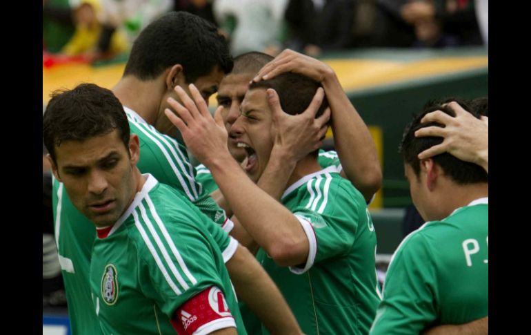 Javier Hernández, es ya un elemento que hace la diferencia en el equipo nacional. MEXSPORT  /