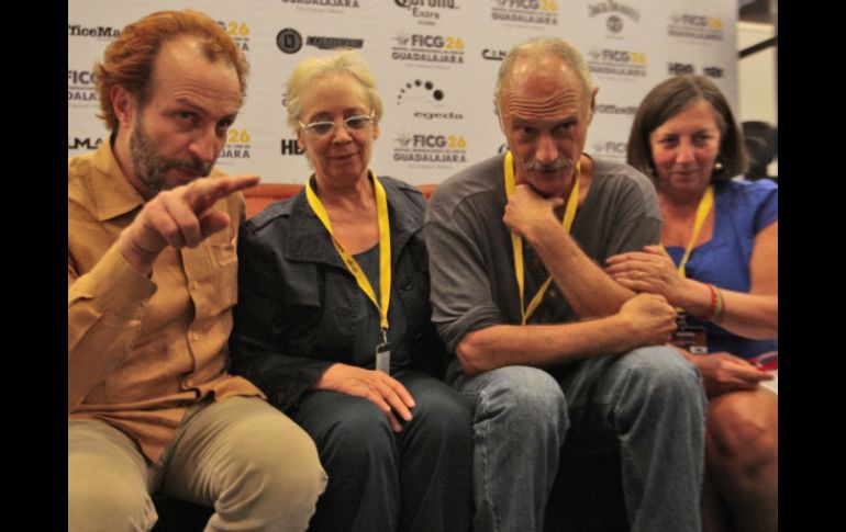 El actor Daniel Giménez Cacho, la productora Bertha Navarro,el director  Pablo Perelman y la productora Teresa Fernández Cuesta.S.NÚÑEZ  /