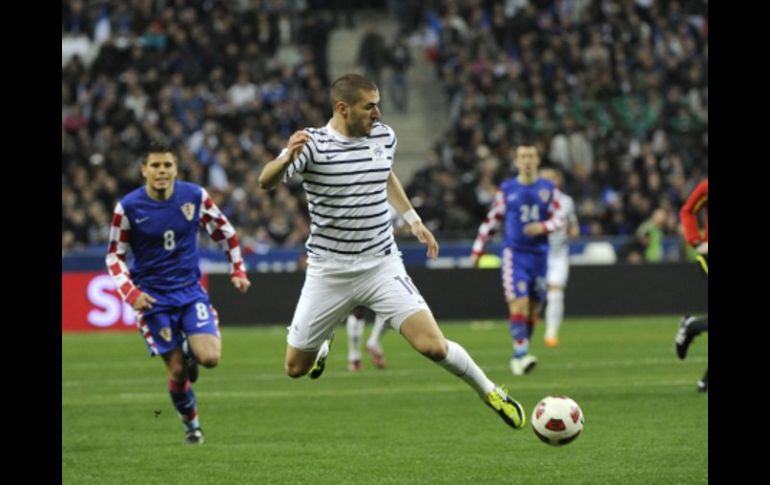 El futbolista fracés, Karim Benzema, en el enfrentanmiento ante Croacia. AFP  /