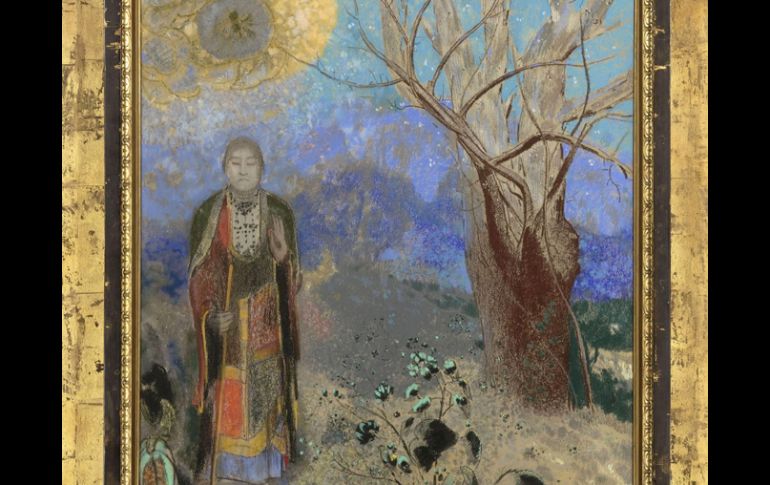 'El Buda', obra pintada hacia 1905 por Odilon, ésta forma parte de la exposición. EFE  /