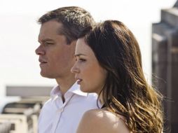 Matt Damon y Emily Blunt, protagonistas de la película Los agentes del destino.ESPECIAL  /