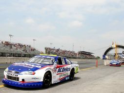 El piloto, Jorge Goeters, durante una carrera de la NASCAR México. MEXSPORT  /