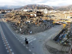 Vista general de Rikuzentakata, prefectura de Iwate, una de las localidades arrasadas por el tsunami de Japón. EFE  /