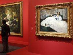 En la imágen se observa la pintura ''Maitresse de Baudelaire'' que forma parte de la exposición del artista. REUTERS  /