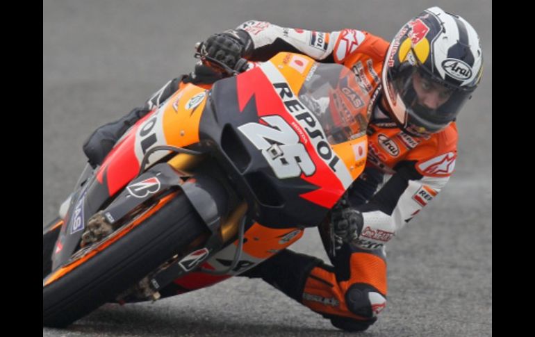 El piloto Daniel Pedrosa, durante los ensayos de Jerez. AFP  /