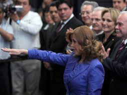 Marisela Morales rinde protesta ante el Senado. REUTERS  /