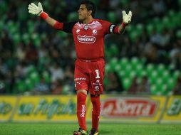 El guardameta de Santos Laguna, Oswaldo Sánchez, durante el partido contra Morelia. MEXSPORT  /