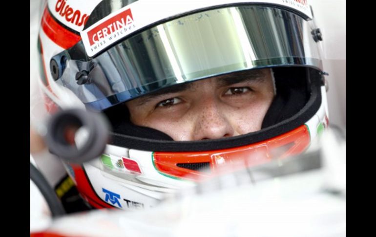 El piloto mexicano Sergio Pérez (Sauber) durante la tercera sesión de entrenamiento para el Grand Prix de Malasia de Fórmula Uno. EFE  /