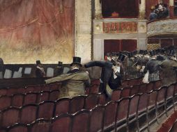 En la imagen se observa la pintura ''La sortie de théâtre'' (La salida del teatro), de Jean Béraud que será parte de la muestra. EFE  /