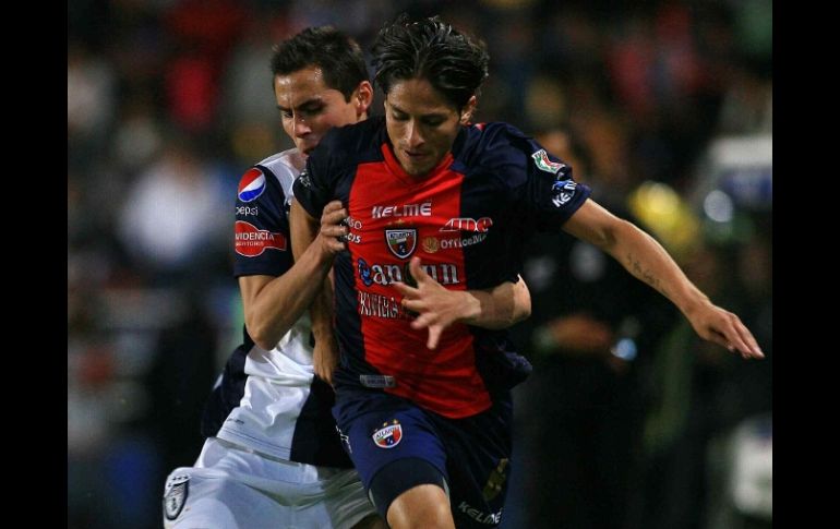 Edgar Solis de Atlante durante el encuentro ante Pachuca. MEXSPORT  /