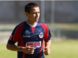 Erick Torres durante un entrenamiento con el Rebaño Sagrado. MEXSPORT  /