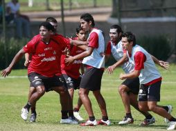 Los jugadores del Atlas en una sesión de entrenamientos. MEXSPORT  /