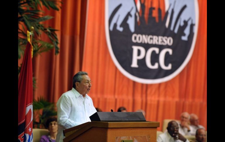 Raúl Castro, en el VI informe del Partido Comunista. AFP  /