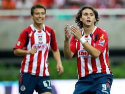 Omar Arellano y Erick Torres durante el encuentro ante Santos. MEXSPORT  /