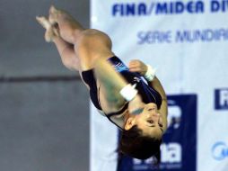 La clavadista mexicana Paola Espinosa terminó en la cuarta posición en la final de plataforma de 10 metros. NTX  /