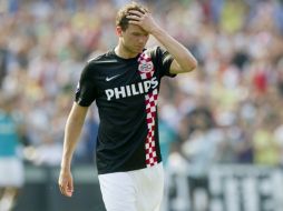 Marcus Berg del PSV se lamenta por fallar en una jugada. AFP  /