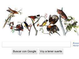 La imagen del buscador muestra diversas aves formando la palabra Google. ESPECIAL  /