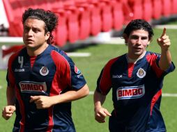 Héctor Reynoso (izq.) y Jonny Magallón no jugarán el partido ante Monterrey. MEXSPORT  /