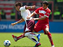 Mario Mendez (der.) está molesto por el empate ante Estudiantes y sabe que el partido contra Atlante no será sencillo. MEXSPORT  /