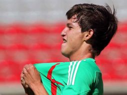 El delantero del Tricolor Sub-17, Carlos Fierro, festeja su anotación. MEXSPORT  /