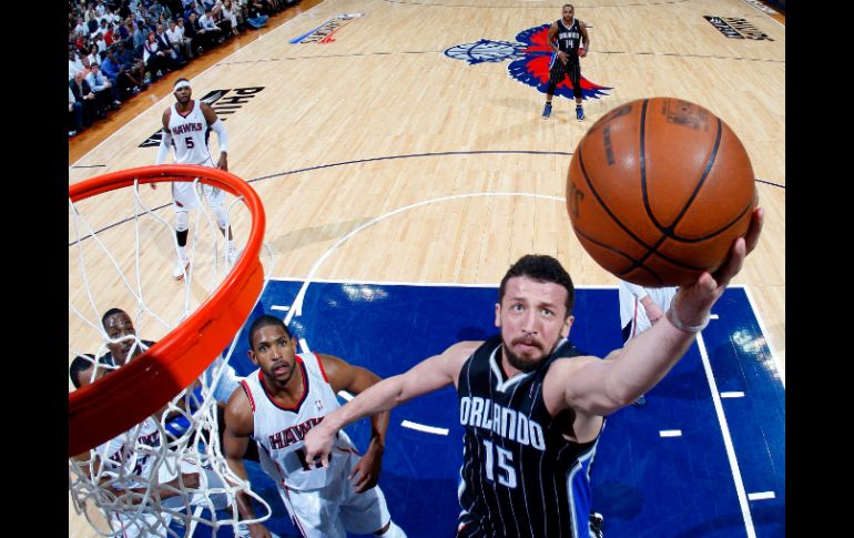 Hedo Turkoglu de los Magic de Orlando en el partido de cuartos de final. AFP  /