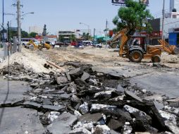 Las obras de pavimentación suponen la puesta de concreto hidráulico en un millón de metros cuadrados de la ciudad. A. HINOJOSA  /