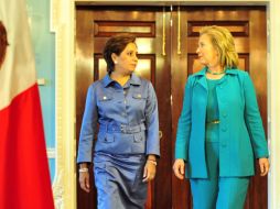 Hillary Clinton, secretaria de Estado de Estados Unidos y Patricia Espinosa, secretaria de Relaciones Exteriores de Mexico. NTX  /