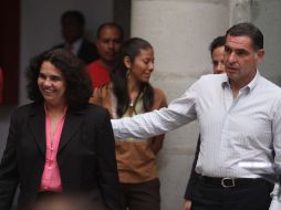 La directora de Conaculta Consuelo Sáizar Guerrero y el gobernador de Oaxaca Gabino Cué Monteagudo. NTX  /