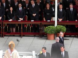 Felipe Calderón y su esposa, Margarita Zavala, asisten a la ceremonia de beatificación de Juan Pablo II. EL UNIVERSAL  /