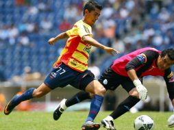 Elías Hernández de Morelia en un partido ante Puebla. MEXSPORT  /