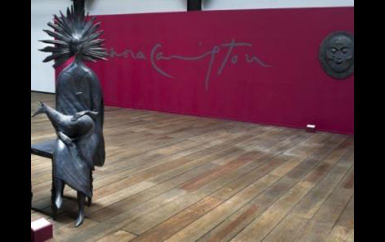 Escultura Dama y Zorro de la mexicana Leonora Carrington en el museo Estación. AFP  /