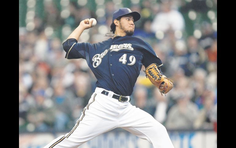 Yovani Gallardo sufrió su segunda derrota de la temporada, en una segunda mala salida al hilo. GETTY IMAGES SPORT  /