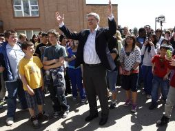 El líder conservador, Stephen Harper, en una escuela en Calgary, Alberta. REUTERS  /