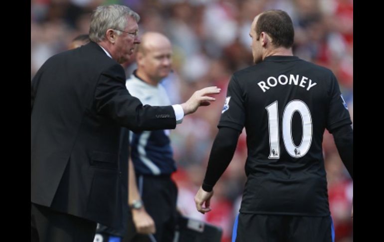 Alex Ferguson dando instruciones a Wayne Rooney en el pasado enfrentamiento ante el Arsenal. REUTERS  /