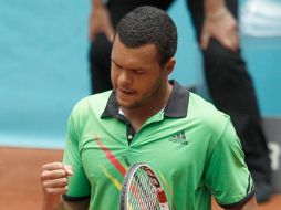 El francés Jo Wilfried Tsonga festejando su victoria. AFP  /