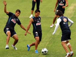 El mediocampista de Rayados de Monterrey, Osvaldo Martínez, durante una sesión de entrenamiento. MEXSPORT  /