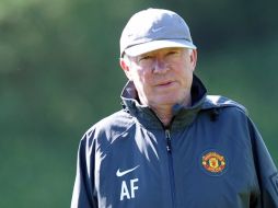 El Director Técnico del Manchester United en un entrenamiento previo al partido de vuelta de la Champions League. AFP  /