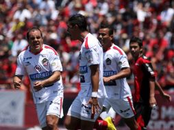 Luis Valdés de Irapuato celebra su gol ante Tijuana. MEXSPORT  /