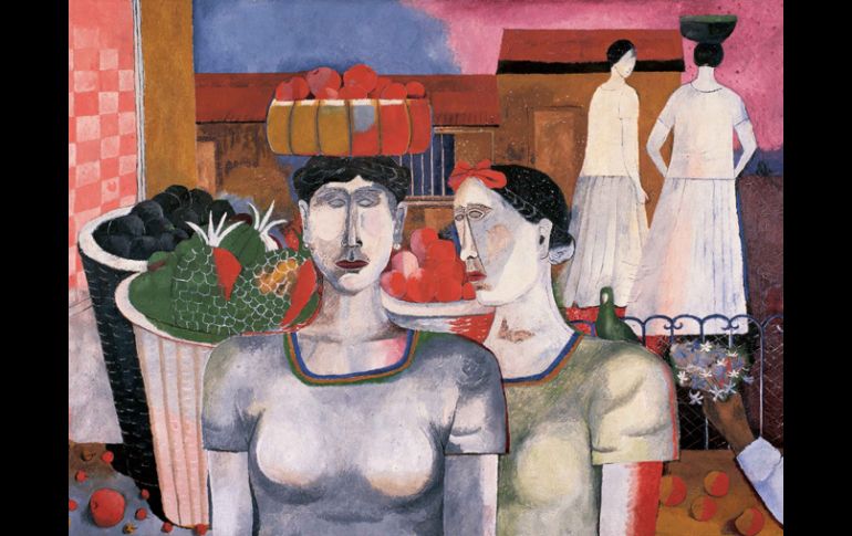 En la imagen ''Mujeres de Tehuantepec'' obra de Rufino Tamayo.. ELUNIVERSAL  /