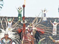 El encendido del fuego para Río de Janeiro 2007 también se hizo en Teotihuacán. MEXSPORT  /